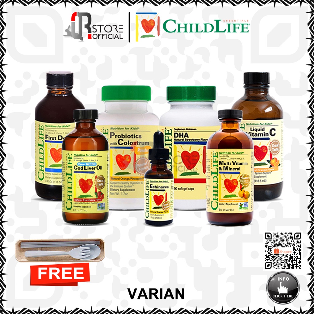 Bộ sản phẩm siro vitamin tổng hợp/tăng đề kháng/canxi/DHA Mỹ CHILDLIFE (6m+)