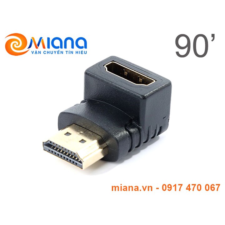 Đầu đổi góc HDMI 90 độ gắn vào tivi để khi gắn dây không bị vướng, gấp hay gảy dây