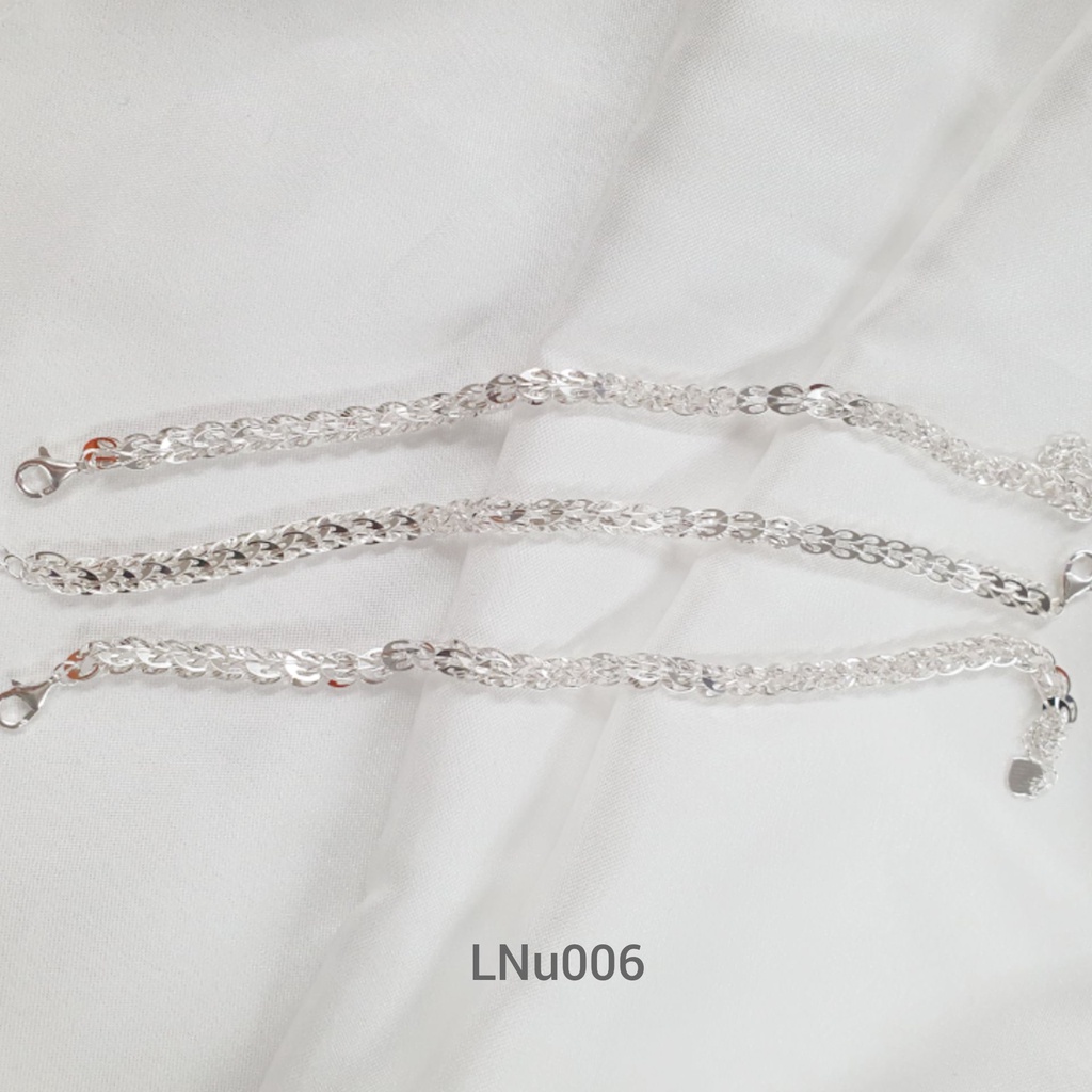 Lắc tay nữ bạc ý (925), LNU006, thiết kế 3d của Nhẫn Nam dtj