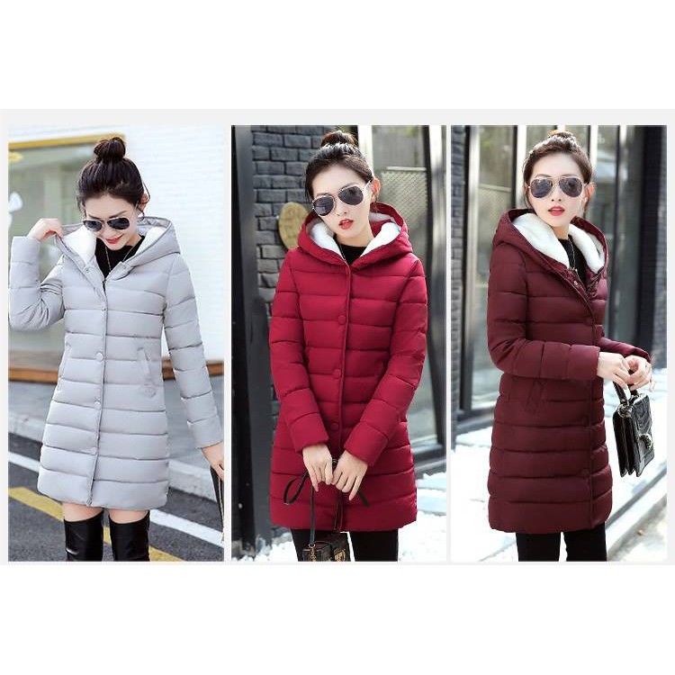 (Hàng có sẵn) Áo khoác phao nữ dáng dài | BigBuy360 - bigbuy360.vn