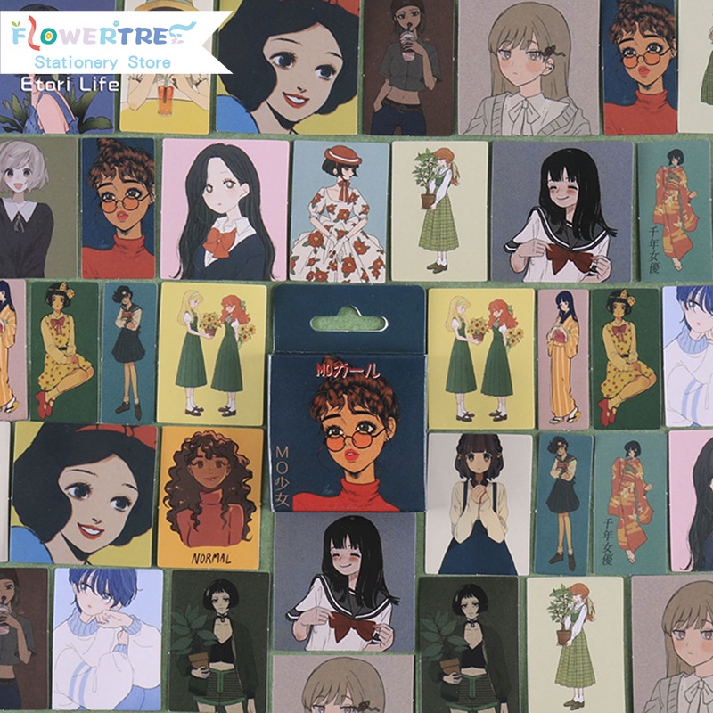 Set 46 sticker dán trang trí sổ lưu niệm