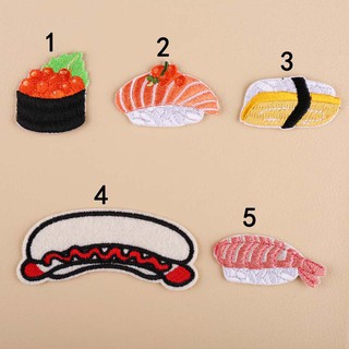 Miếng dán quần áo hình sushi dễ thương