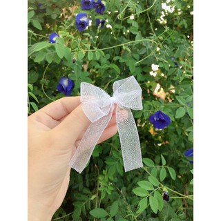 2 kẹp nơ ruy băng voan đơn giản cho bé (An handmade)