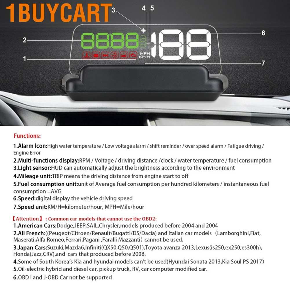 Thiết Bị Đo Điện Áp / Nhiệt Độ Nước C500 1buycart Cho Xe Hơi