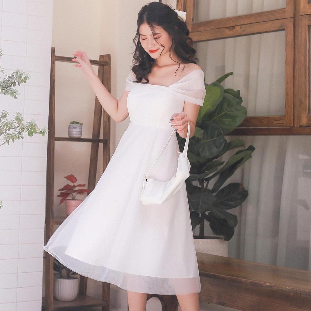 VÁY ĐI TIỆC/PROM - MAISIE DRESS - VÁY NGỰC VUÔNG TAY XỐP