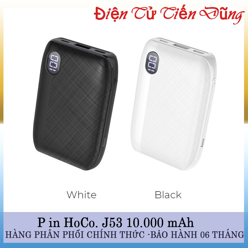 SẠC DỰ PHÒNG HOCO 10000mAh J53 có 2 cổng USB đèn Led báo pin