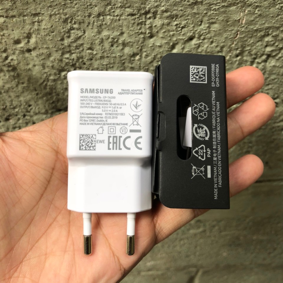 Sạc + Cáp Zin Samsung S10 / S10+ Chính Hãng