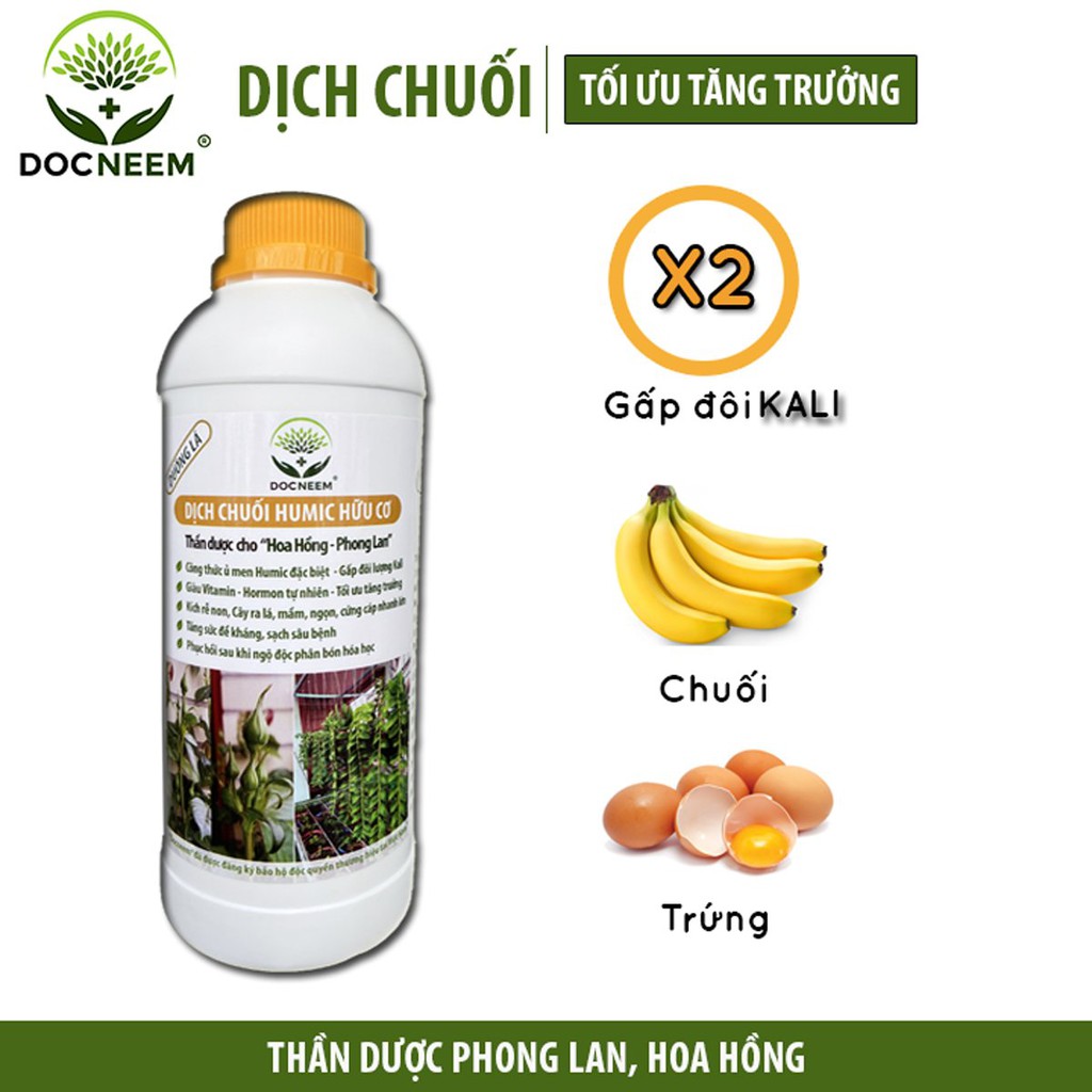 Combo Phân bón toàn diện cho hoa hồng, cây cảnh, 3 lít, phân bón hữu cơ giúp cây nhiều mầm, sai hoa, chính hãng DOCNEEM