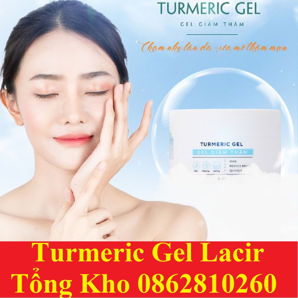 Gel Giảm Thâm Turmeric Gel Drlacir ,Hộp 50g,Giúp ngừa tăng sắc tố,giảm thâm do mụn,côn trùng cắn Dr Lacir mẫu mới