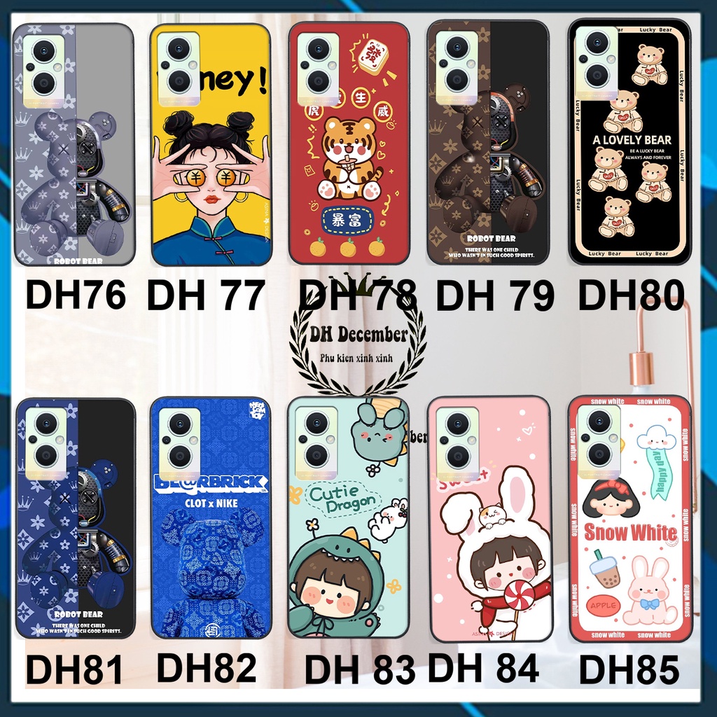 Ốp lưng Oppo RENO 7Z 5G in hình 3D lucky, gấu Brick xinh xắn - KHÔNG NÊN BỎ LỠ