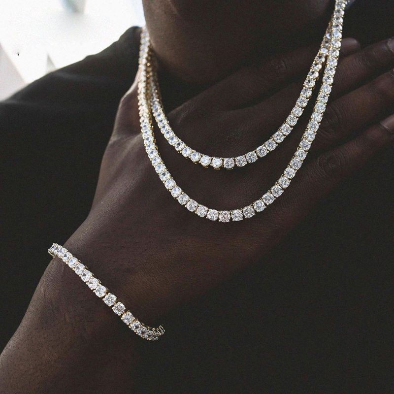 vòng cổ Đính Đá Zircon Thời Trang Cho Nam