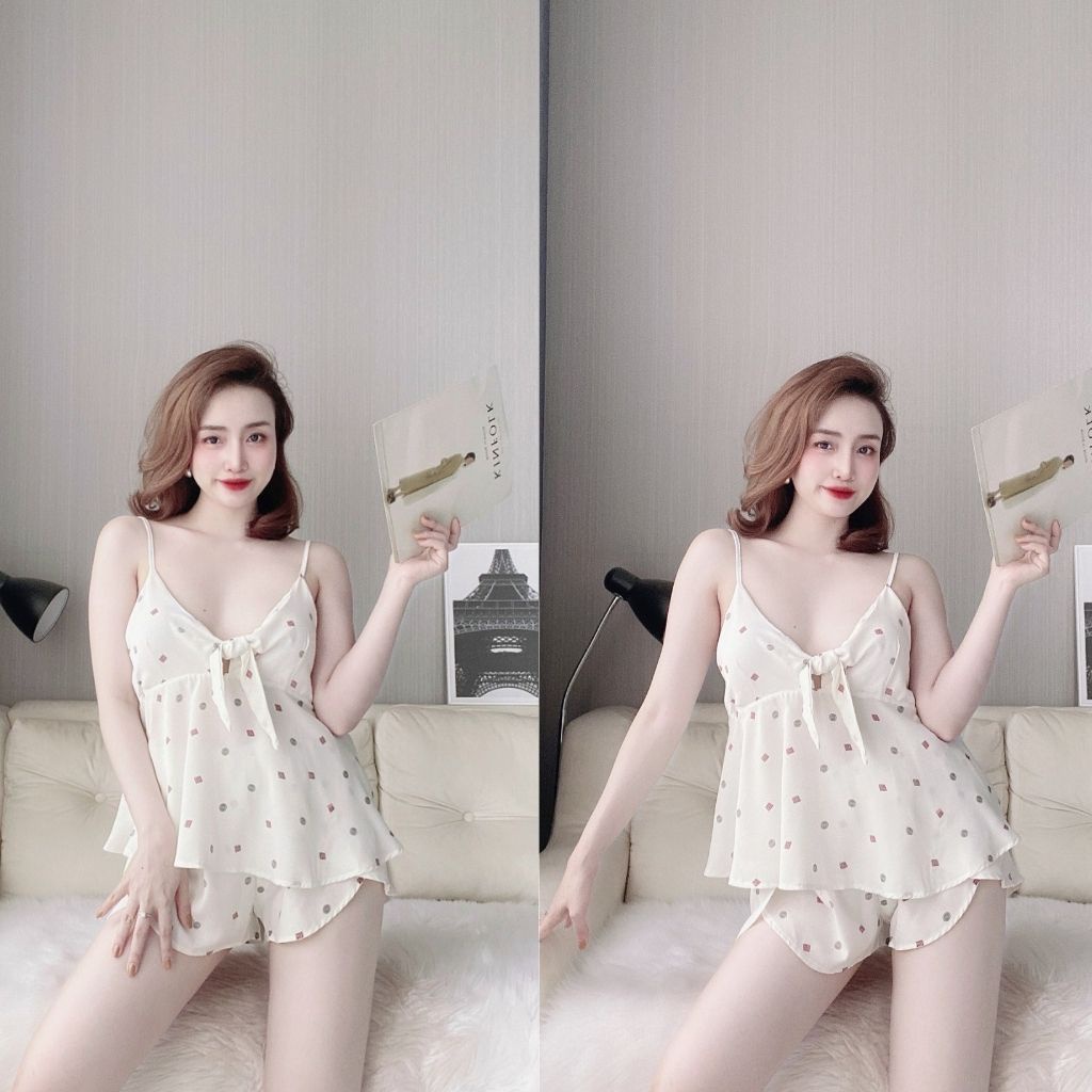 Đồ Ngủ Nữ, Đồ Ngủ Sexy Lụa Latin Cao Cấp Mềm Mại Xinh Xắn < 65kg | BigBuy360 - bigbuy360.vn