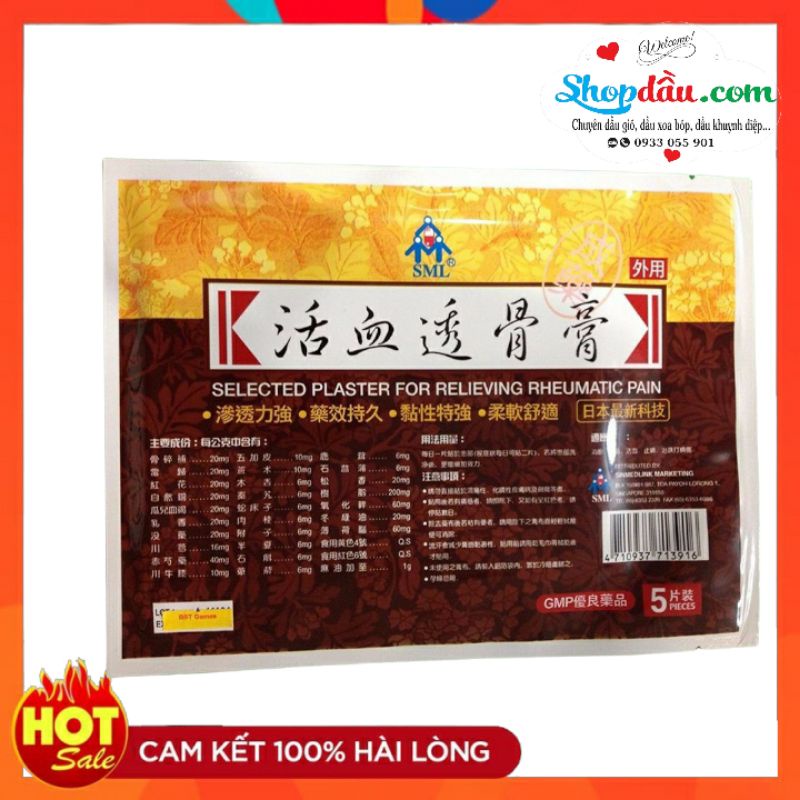 Cao dán selected plaster for relieving rheumatic pain