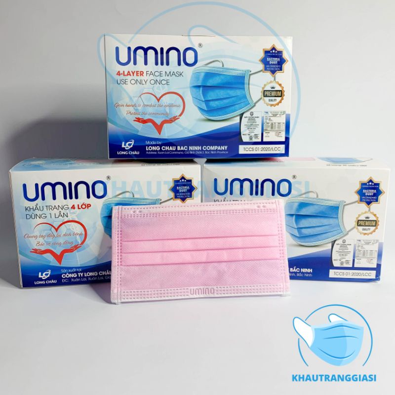 Khẩu trang 4 lớp màu hồng