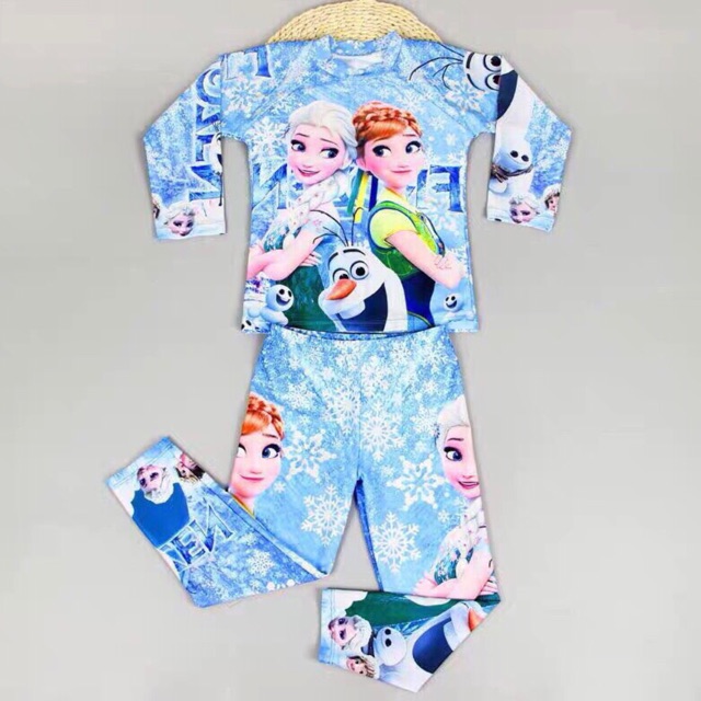 Bộ 3D dài tay Heo Peppa, Ngựa Pony, Elsa bé gái (10-30kg)