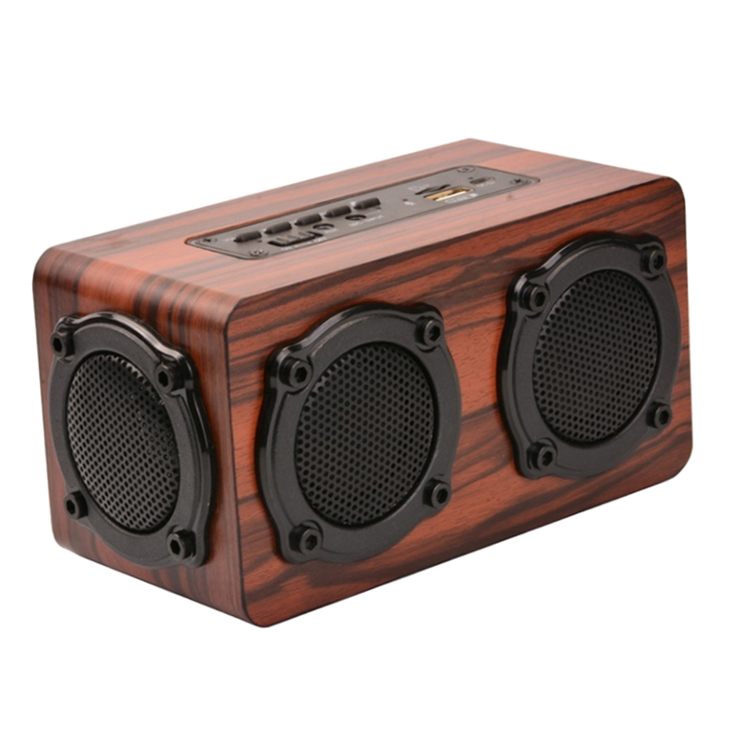 Loa Bluetooth không dây bằng gỗ âm thanh siêu trầm an toàn chất lượng cao