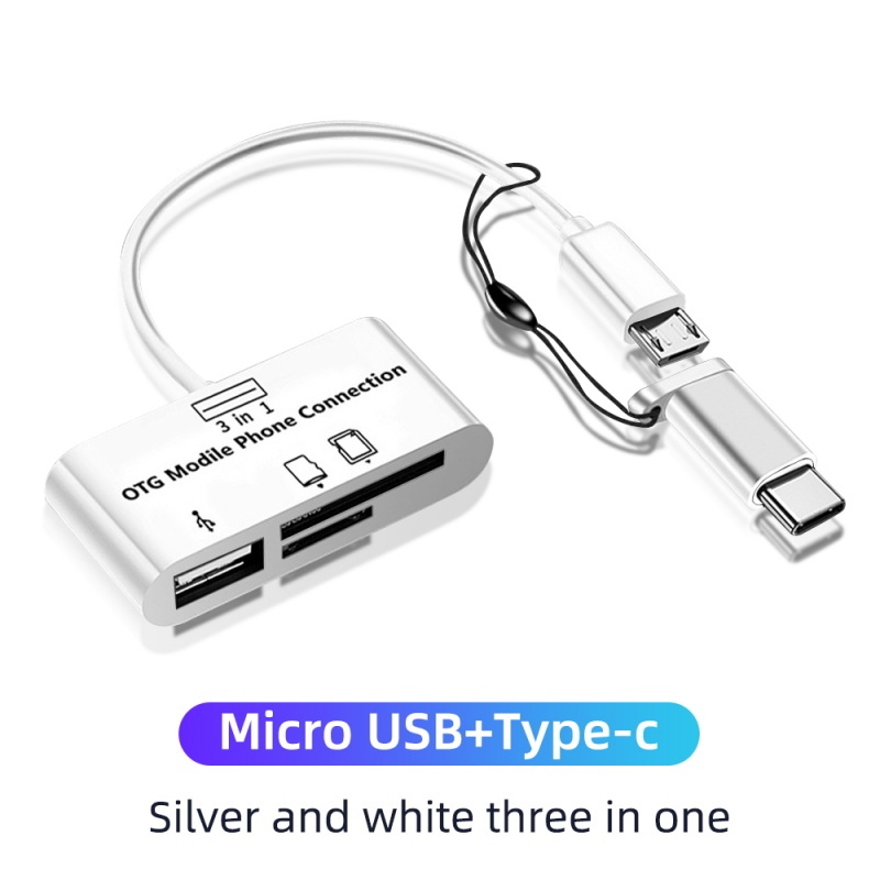 Đầu đọc thẻ nhớ HdoorLink Type-c Micro USB SD TF 3 trong 1 tiện lợi cho máy tính bảng Samsung