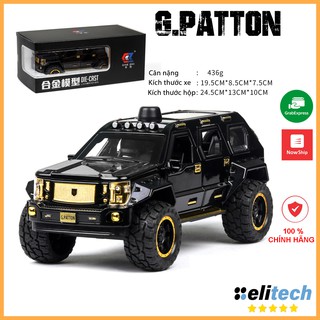 Mô hình xe bọc thép g-patton 1:24 hãng chezhi, khung xe kim loại kiểu dáng mạnh mẽ