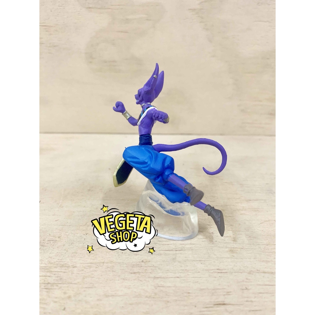 Mô hình Dragon Ball - Mô hình thần hủy diệt Beerus - Gashapon HG - Real chính hãng Bandai - Cao 8cm