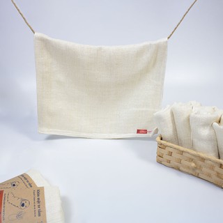 Khăn mặt tơ tằm tự nhiên 3 lớp cho người lớn kích thước 30x50 cm