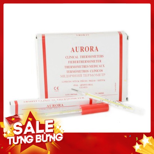 Nhiệt kế thủy ngân đo nhiệt độ cơ thể AURORA (Đức)