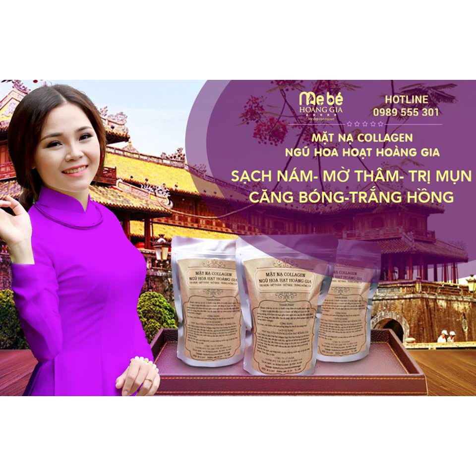 MẶT NẠ COLLAGEN NGŨ HOA HẠT KHÁNG VIÊM, TRỊ MỤN, SẠCH NÁM