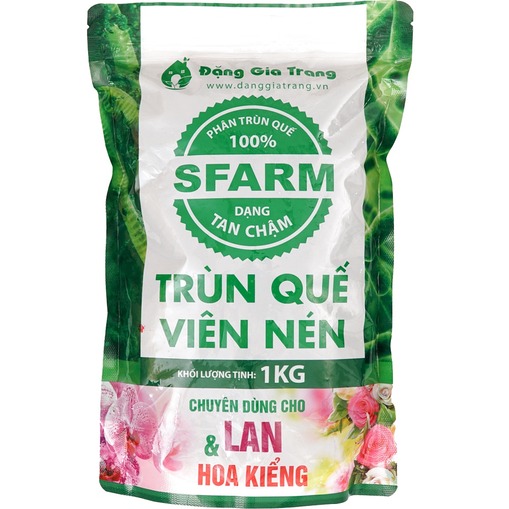 Phân trùn quế SFARM viên nén - Bịch 1kg (PSF-002)