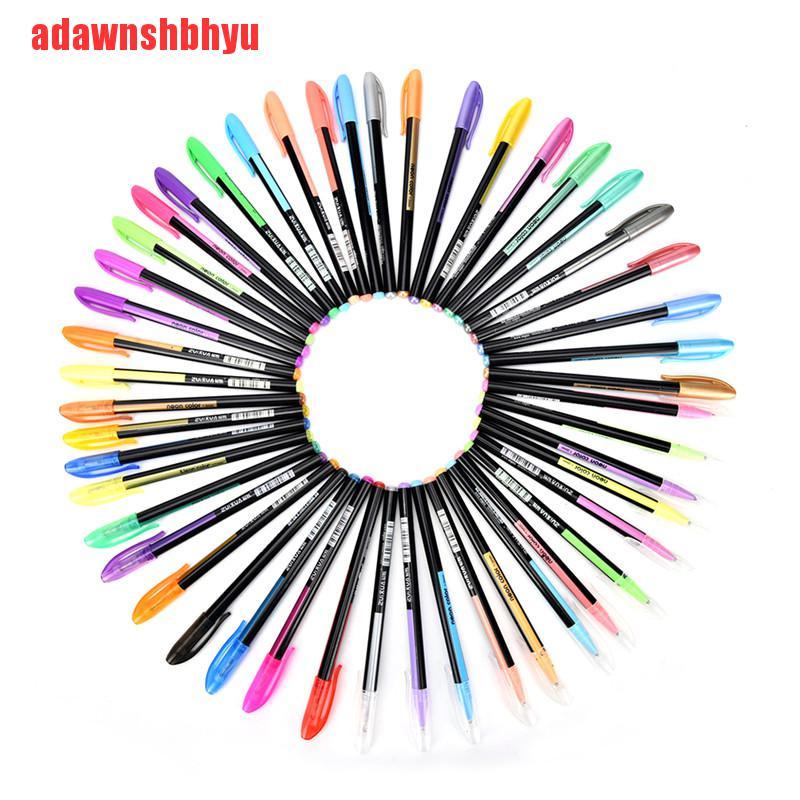 Set 48 bút mực gel hình quang đầy màu sắc cho văn phòng phẩm