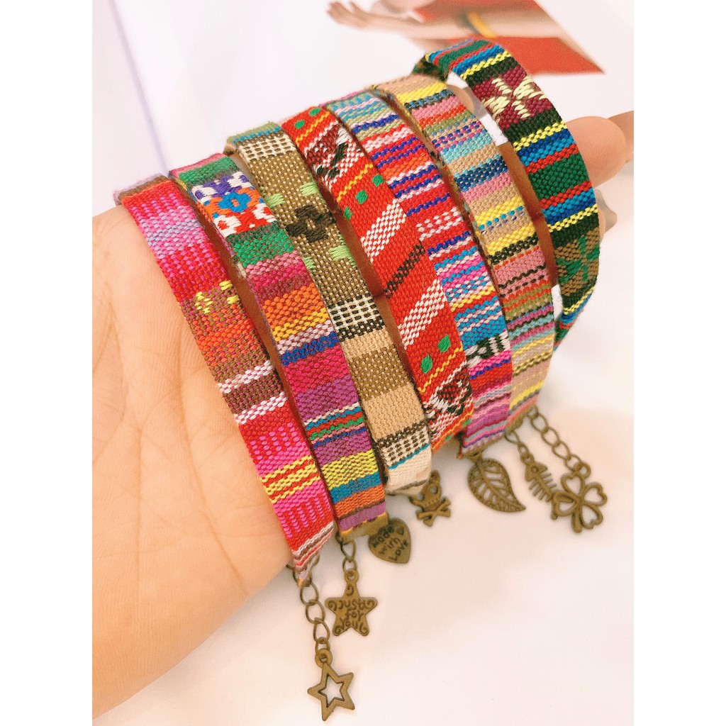 Phụ kiện thời trang | Lắc chân thổ cẩm bản to | BigBuy360 - bigbuy360.vn