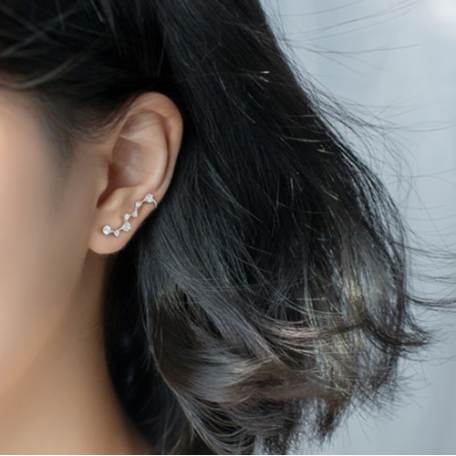 Bông tai bạc Trang sức bạc Tiệm bạc 21 Centimeters Space