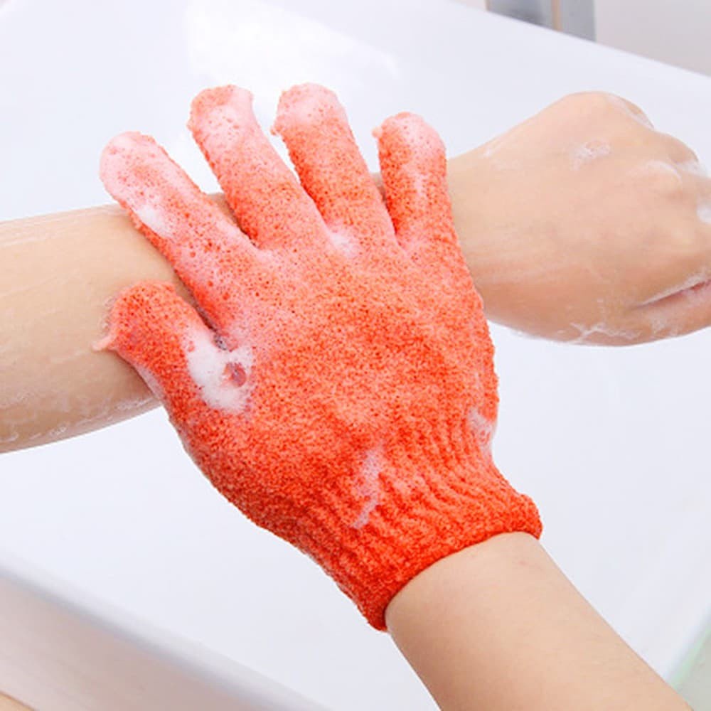 Găng Tay Tắm Tẩy Tế Bào Chết Chống Trượt Hỗ Trợ Làm Sạch, Sáng Mịn Da Body Scrubber Glove (Màu Ngẫu Nhiên)