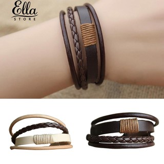 Vòng tay da nhiều sợi phong cách vintage thời trang
