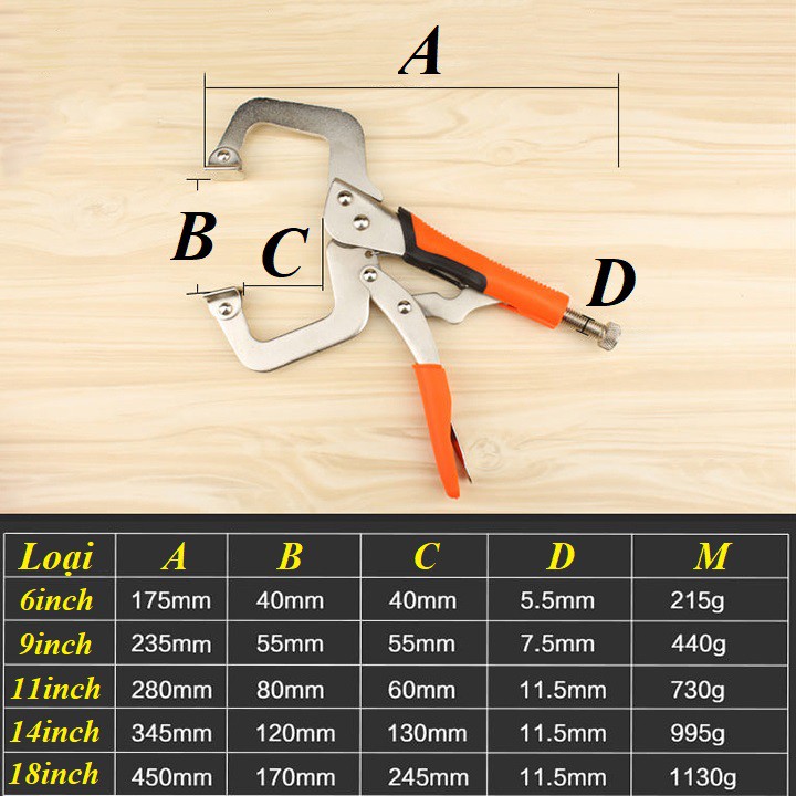 ❤️FREESHIP❤️ Cảo kẹp gỗ Kềm kẹp chữ C kẹp nhanh C vam kẹp gỗ cảo chữ C
