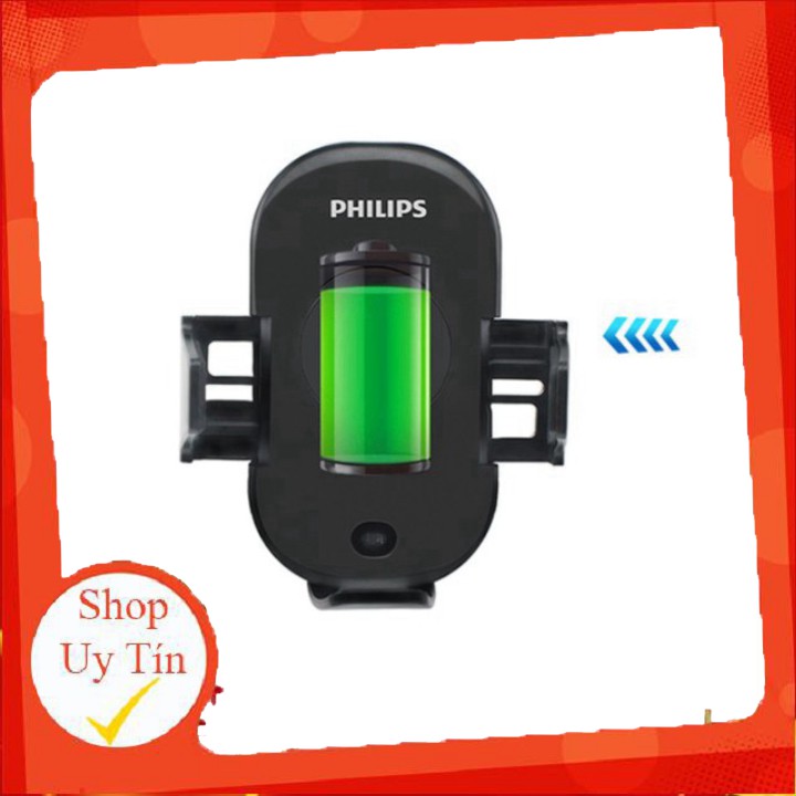 Gía đỡ điện thoại kiêm sạc không dây trên ô tô cao cấp Philips DLK9411N C