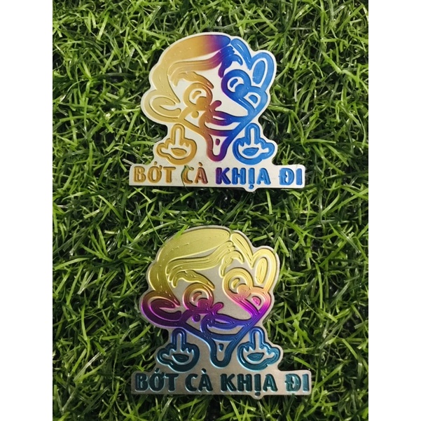 Lô Gô Zipat Titannium/Lô Gô Hình Chế Mẫu Mới Trang Trí Xe Máy Điện Thoại