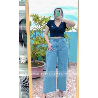 Quần Jeans ống rộng [TNT Shop Bigsize 60Kg 90Kg]