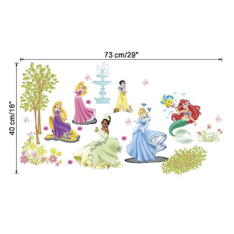 Decal dán tường 8 công chúa Disney