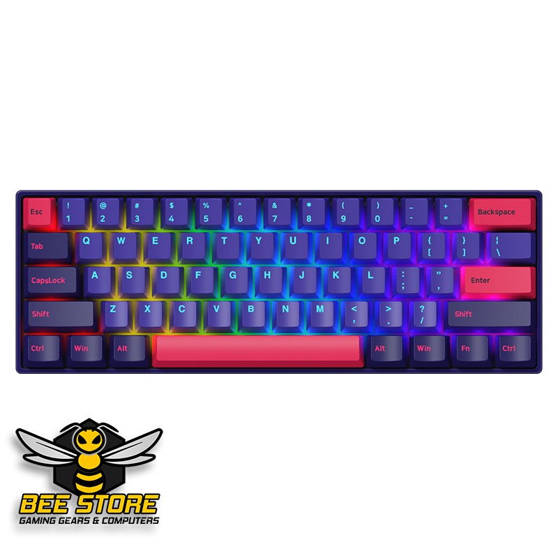 [Mã 267ELSALE hoàn 7% đơn 300K] Bàn phím cơ AKKO 3061 Neon | Bluetooth 5.0 | Led RGB