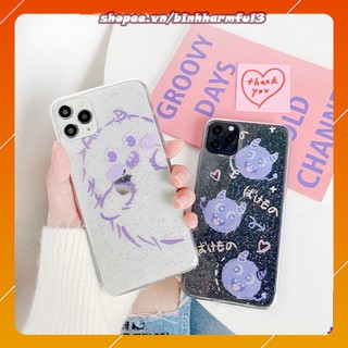 FREESHIP! ỐP IPHONE QUÁI VẬT MONSTER TÍM KIM TUYẾN ĐÁNG YÊU