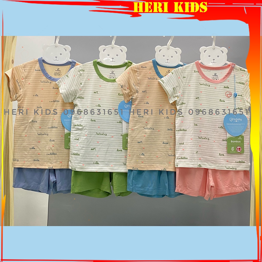Bộ ngắn tay cài vai Bu baby Bambus  6m -4y