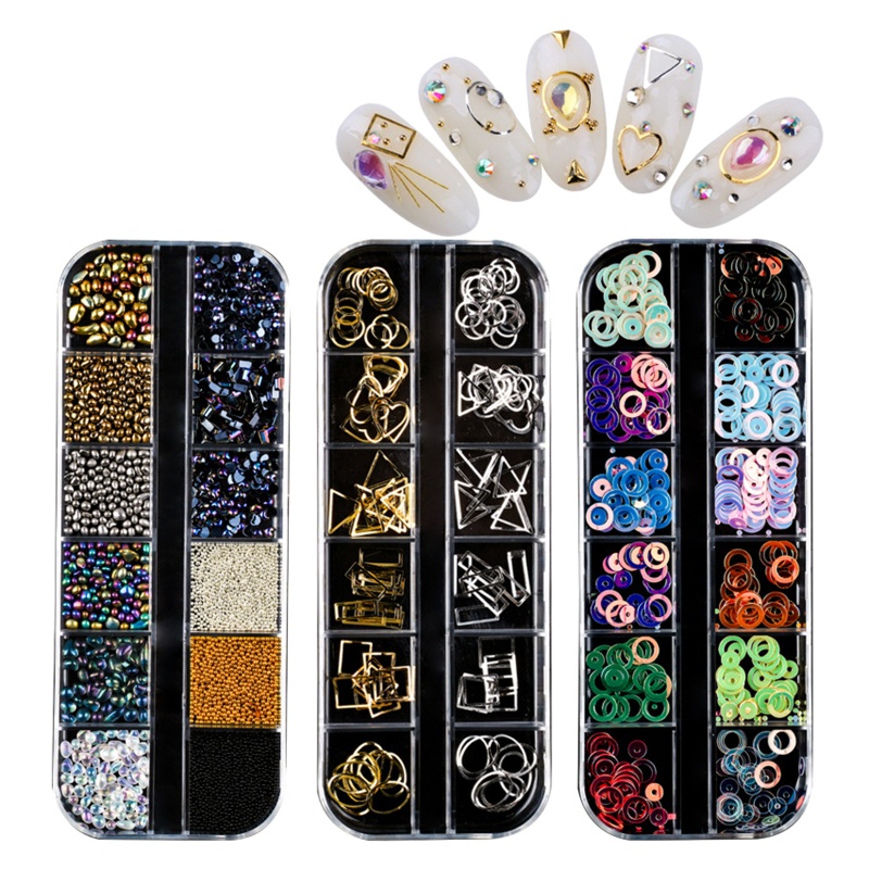 Hộp Vỏ Sò 3D Trang Trí Móng Tay Nghệ Thuật