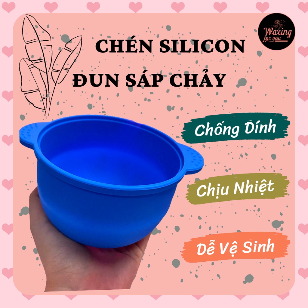 [Mã 55FMCGSALE1 giảm 10% đơn 250K] Chén silicon nấu sáp chống dính