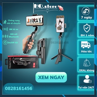 Gậy chụp ảnh chống rung có gimbal L08 ❤️LỖI 1 ĐỔI 1❤️ bluetooth dk từ xa, chống rung khi di duyển và có chân đỡ tự đứng