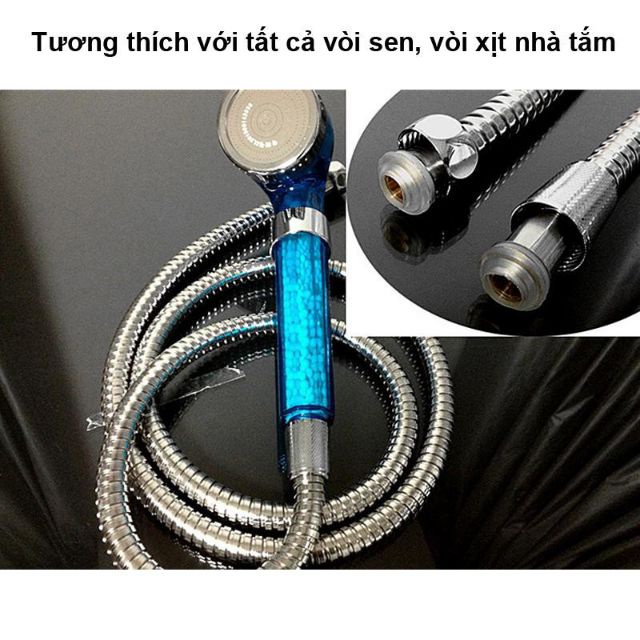 Dây vòi sen tắm, dây vòi xịt nhà vệ sinh cao cấp chịu áp lực cao, dài 120-150cm phù hợp với mọi loại sen vòi xịt