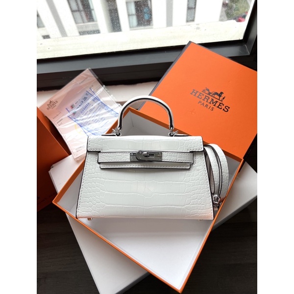 Túi xách nữ HM Kelly mini vân cá sấu size 19