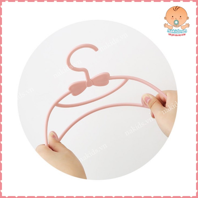 [Set 5 Chiếc] Móc Treo Quần Áo Trẻ Em - Móc Phơi Đồ Cho Bé Hình Nơ