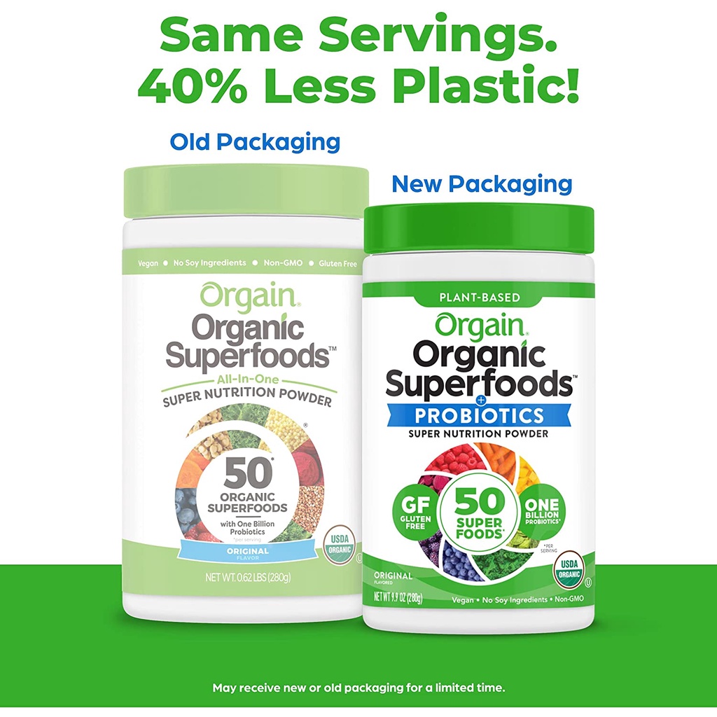 Bột rau củ siêu thực phẩm hữu cơ Orgain Organic Superfoods [Hàng Mỹ]