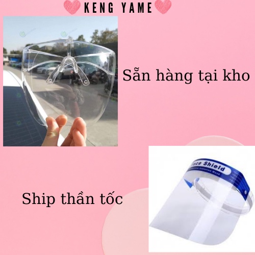 Kính chắn giọt bắn kính cao cấp Người lớn- trẻ em FACE SHIELD bảo hộ che mặt