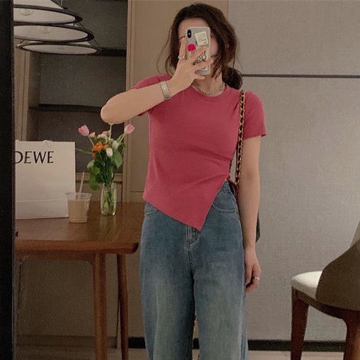 Áo Thun Nữ Tay Ngắn Màu Trắng Thiết Kế Ngọt Ngào Dễ Phối Đồ Thời Trang Cho Nữ áo phông nữ JL-TX-88