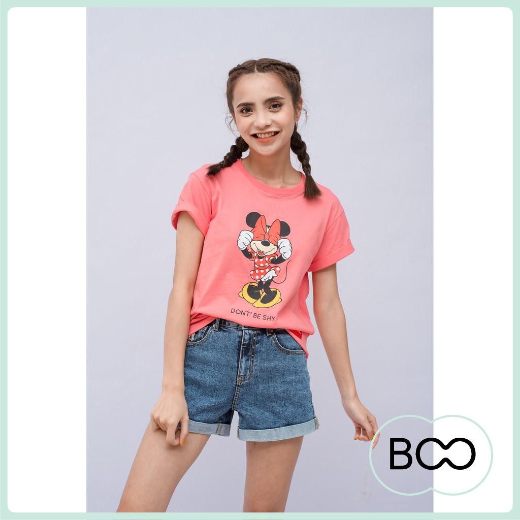 Tee- Áo Thun Fe Sda Oversize Minnie Shy Boo